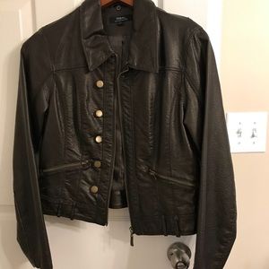 Tribal Faux Leather Jacket